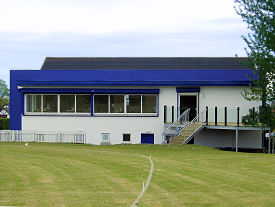 The new extended clubhouse, viewed from the ground...
