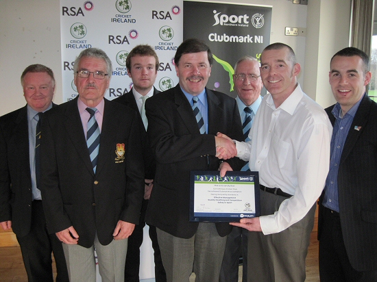 Roger Bell receiving Club Accreditation Scheme certificate