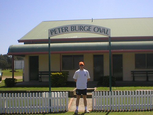 Andrew in front of clubhouse