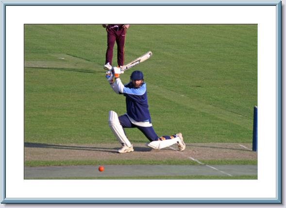 Abbas in batting action
