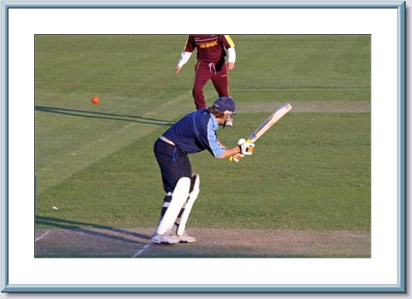 Eagy in batting action
