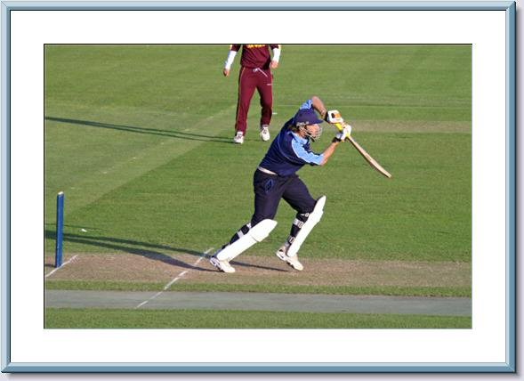 Eagy in batting action