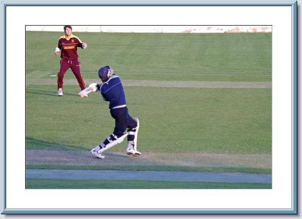 Eagy in batting action