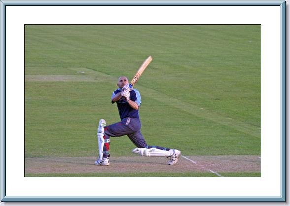 Nas in batting action