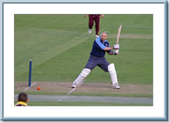 Nas in batting action
