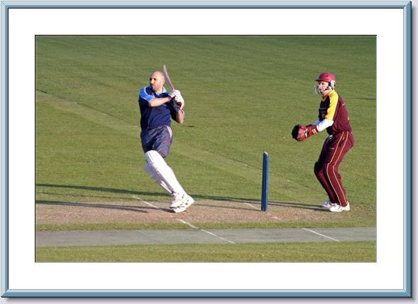 Nas in batting action
