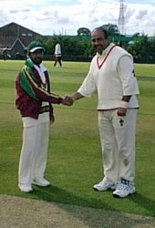 The Captains shake hands...