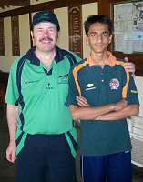 Roger and Sharan pictured in Bombay Gymkhana Club pavillion.