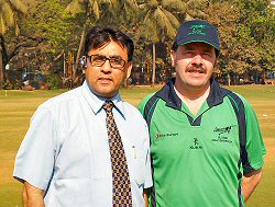 Snehal and Roger pictured at Bombay Gymkhana Club.