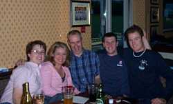 Winning team at table quiz...