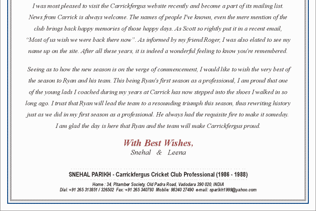 Snehal's Best Wishes!